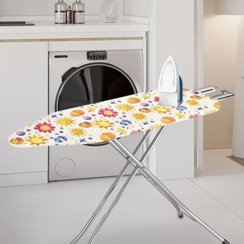Easter Egg Steam Ironing Board Cover, Cartoon Sun Star Pattern Stain Resistant - Image 2