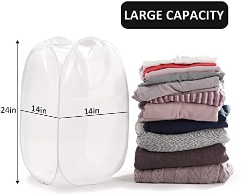 TECHMILLY Collapsible Mesh Pop Up Laundry Hamper - Image 4
