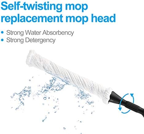 2 Pack Eyliden Twist Mop Microfiber Heads, - Image 3