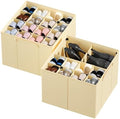 SpaceAid Shoe Organizer for Closet, 2 Pack Foldable Shoe Storage Containers by SpaceAid