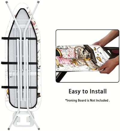Nuxovilar Spools Roses Ironing Board Cover 15x54 Inches Polyester - Image 5