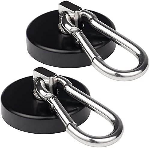 WELLZEER Magnetic Hooks 170lbs Heavy Duty Black Magnet Hooks by WELLZEER