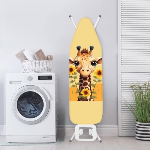 Sunflower Giraffe Ironing Board Cover and Pad 15x54 Inch Standard Ironing Board - Image 4