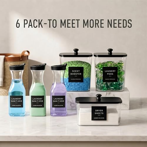 3+3 Pack Laundry Pods Containers & Dryer Sheet Holder & Laundry Detergent - Image 2