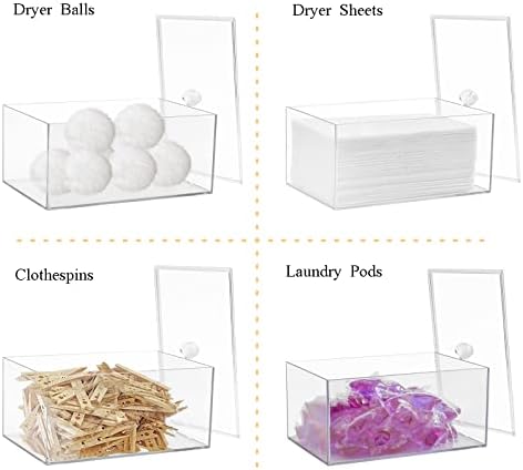 Farmhouse Laundry Dryer Sheet Holder Detergent Pods Container - Image 2