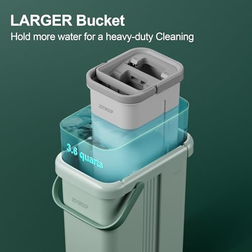 JOYMOOP Flat Mop System, Microfiber Mop and Bucket Set, Commercial & Household - Image 4