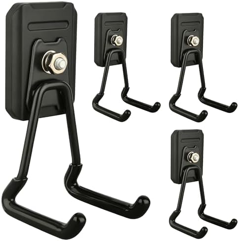 ULIBERMAGNET Heavy Duty Magnetic Hooks, 4 Pack Strong Extra Large Magnet Hook by ULIBERMAGNET
