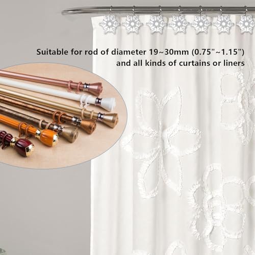 12pcs Christmas Snowflake Shower Curtain Hooks - Image 4
