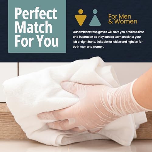 MED PRIDE Vinyl Exam Medical Gloves, Latex & Powder-Free, 1000-Count - Image 4
