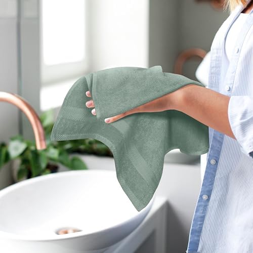 GLAMBURG Ultra Soft 6-Piece Hand Towel Set 16x28-100% Ringspun Cotton - Image 5