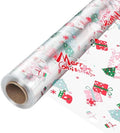 JOYIT 100' Long X 17.5” Wide Christmas Cellophane Wrap Roll by JOYIT