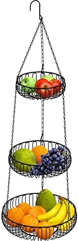 Simple Houseware Adjustable Metal Hanging Fruit Basket - Image 5