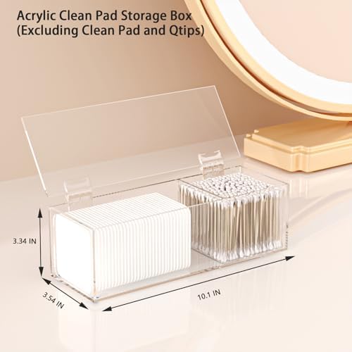 Clear Acrylic Qtip Holder for Clean Skin Club Clean² Pads Clean - Image 3