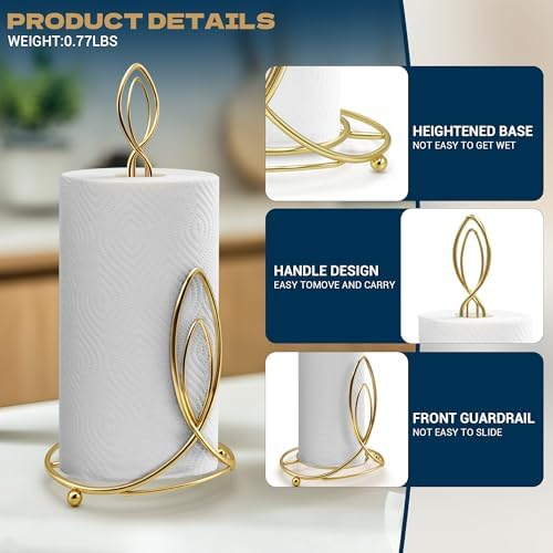 Candle Shaped Paper Towel Holder, Countertop-Decorative Farmhouse Tissue Paper - Image 3