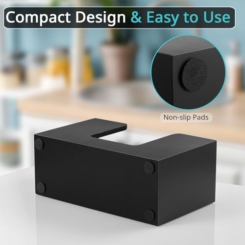 Wooden Paper Towel Dispenser Countertop, Bathroom Guest Towel Holder - Image 7