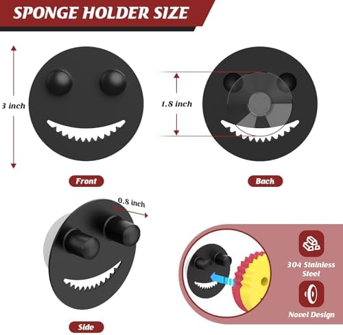 Kontoyo Sponge Holder for Kitchen Sink, Sink Caddy Organizer - Image 2