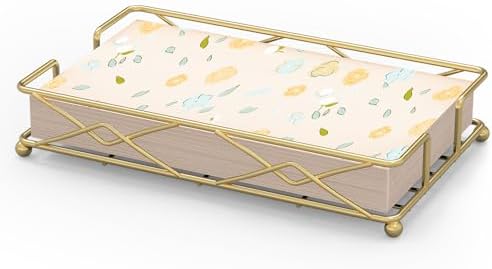Gold Napkin Basket, Guest Towel Holder & Metal Tray by LWSFF