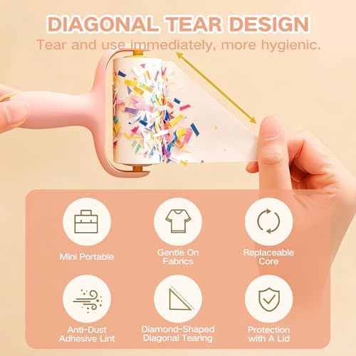 Portable Mini Lint Remover, Mini Travel Lint Roller, Sticky Lint Roller - Image 6