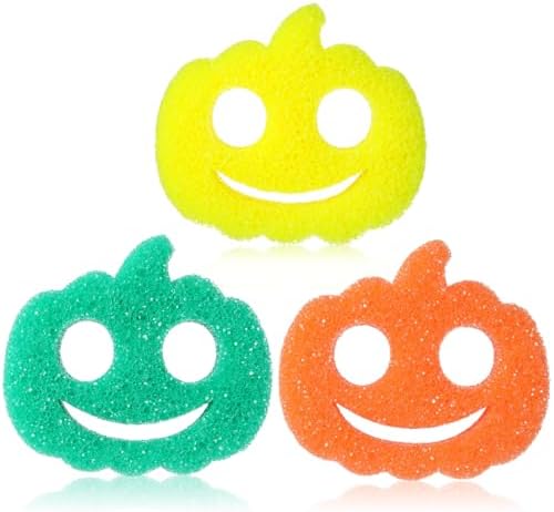FillTouch Thanksgiving Pumpkin 3 Pcs Scrub Sponge by FillTouch