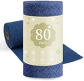 80 Pack Microfiber Cleaning Cloth Roll Reusable Paper Towels 12"x12" Tear Away by Tigona