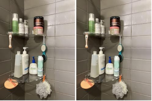 JiePai Acrylic Corner Shower Caddy Shelf by JiePai