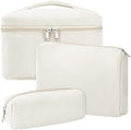 BuyCard Quilted Makeup Bag Set, CuteFloral Cotton Coquette Makeup Bag Toiletry by BuyCard
