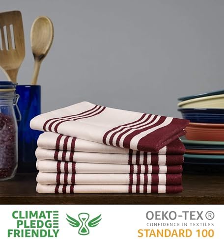 Urban Villa Kitchen Towels Cotton Dish Towels 20”x30” Wine Wht - Image 2