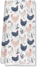 Rustic Chicken Kitchen Towels, Chicken Lover Mom Lady Gifts Decorative Dish Tea by HUGANE