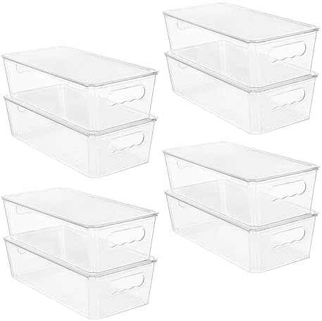 Vtopmart 8pcs Clear Stackable Storage Bins by Vtopmart