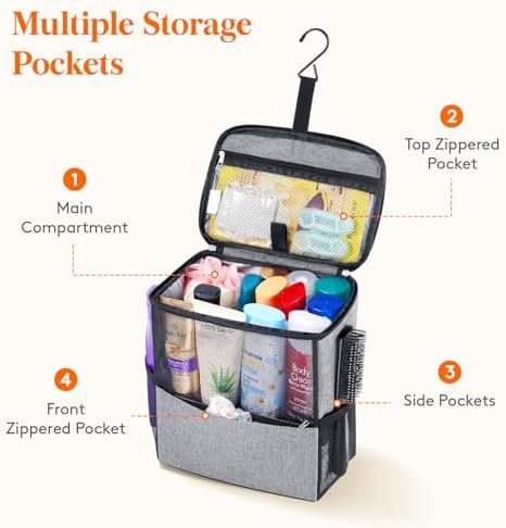 Lifewit Shower Bag Mesh Shower Caddy Portable College Dorm Room Essentials Tote - Image 4