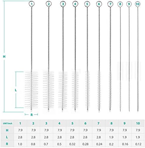 CiaraQ Bottle Cleaning Brushes, 8 Inch Nylon Tube Brush Set - Image 3