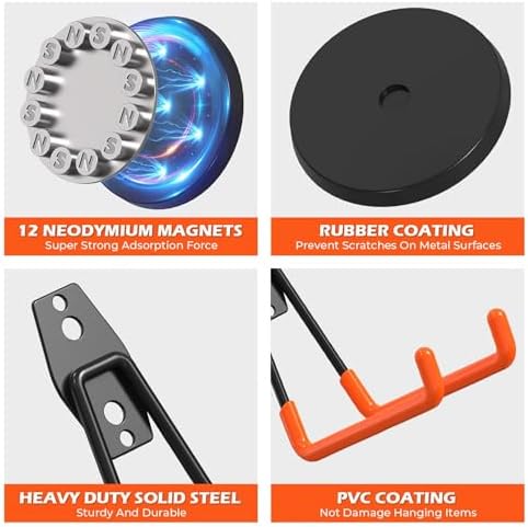 Large Strong Magnetic Hooks Heavy Duty, 3.5in Powerful Utility Magnets Hook - Image 3