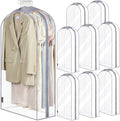 BALEINE 9PK Clear Garment Bags for Hanging Clothes by BALEINE