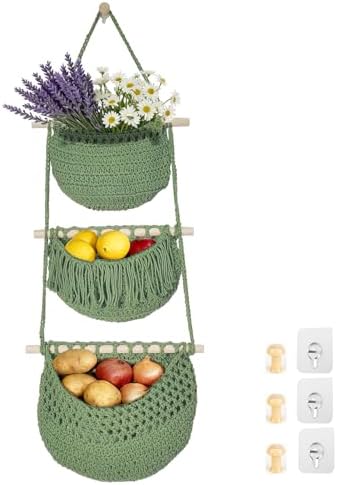 Halidali 3 Tier Hanging Fruit Baskets by Unknown