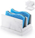 Luxspire Kitchen Sponge Holder wtih Drain Tray, 2 Compartment, Gravel White by Luxspire
