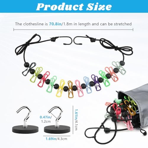 Magnetic Clothesline for Cruise Ship Cabin, Travel Clothesline - Image 2