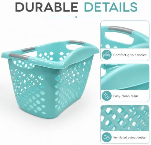 Teal Laundry Basket 9.3 Gal - Image 5