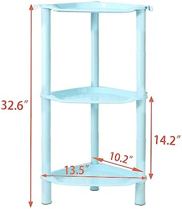 3 Tier Shower Caddy Organizer Shelf Corner, 13.5 x 10 x 26 Inches, Plastic - Image 3