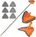JEHONN Wall Mop with Long Handle 80 inches, Upgraded 180° Collapsible Baseboard by JEHONN