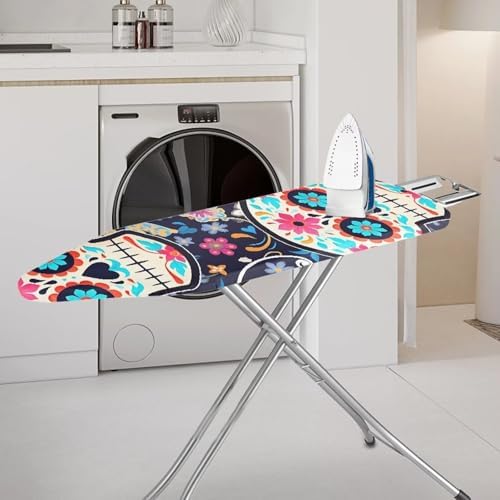 Tribe Floral Skull Ironing Board Cover 15x54 Inch Standard Mexican Skeleton - Image 2
