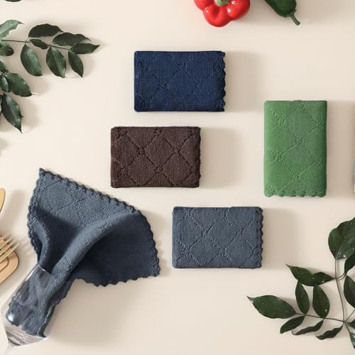 Homaxy 12 Pack Super Soft & Absorbent Coral Velvet Dish Cloths - Image 2