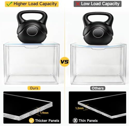 GUDEMAY Clear Stackable Plastic Storage Bins - Image 4