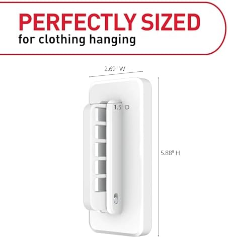 Command Folding Clothes Hanger, Holds up to 5 Hangers 7.5 lb, 1.5lbs per Rung - Image 2