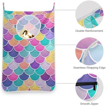 Hanging Laundry Hamper Bag Over the Door Laundry Hamper Wall Hamper Large Dirty - Image 4