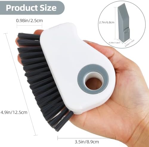 2 in 1 Groove Cleaning Brush, Grout Cleaner Tool & Multifunction Window Track - Image 2
