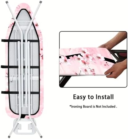 Nuxovilar Pink Cherry Blossom Ironing Board Cover 15x54 Polyester - Image 5