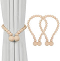 KLOGTSIND Magnetic Curtain Tiebacks, 2 Pack Wood Bead Curtain Holdbacks by KLOGTSINDDirect