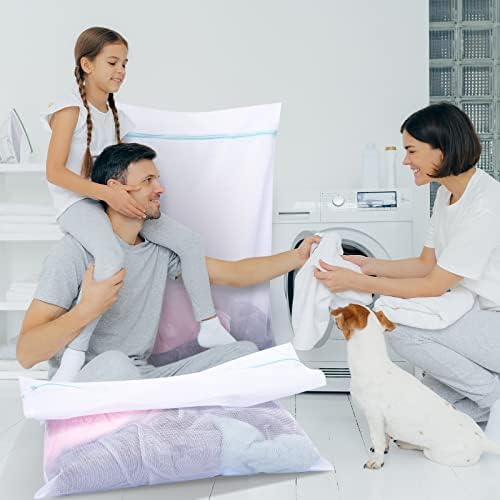 Windyun 4 Pcs Jumbo Mesh Laundry Bags, Large Zippered Dryer Wash Bags - Image 6