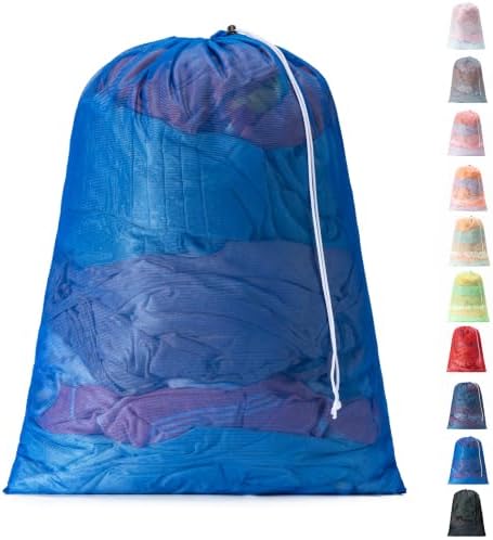 1 Pack Mesh Travel Laundry Bag 28" x 40"Extra Large Dirty Clothes Organizer by Unknown