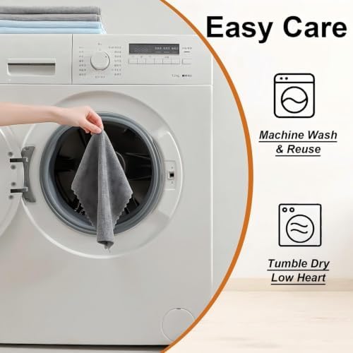 80 Pack Microfiber Cleaning Cloth Roll, Lint Free Rags & Tear Away Reusable - Image 6